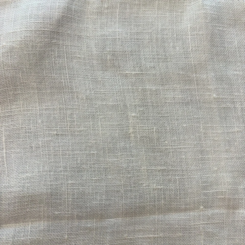 Vintage Ivory Linen Napkins Set Of 3 Gray Cutwork Embroidered 11x11 Cottage